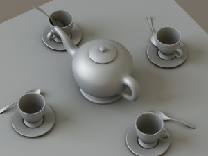 tea service 3D Модель