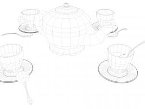 tea service 3D Модель