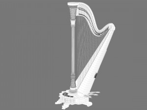 musical instrument harp 3D मॉडल