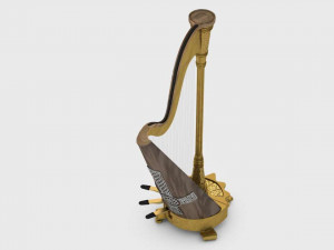 musical instrument harp 3D मॉडल