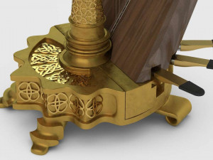 musical instrument harp 3D मॉडल