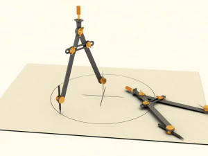 bussola da disegno Modello 3D