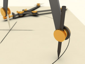 drawing compass Modello 3D