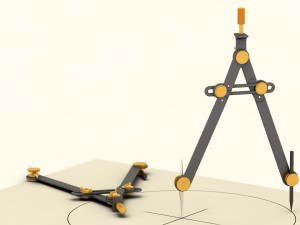 drawing compass Modello 3D