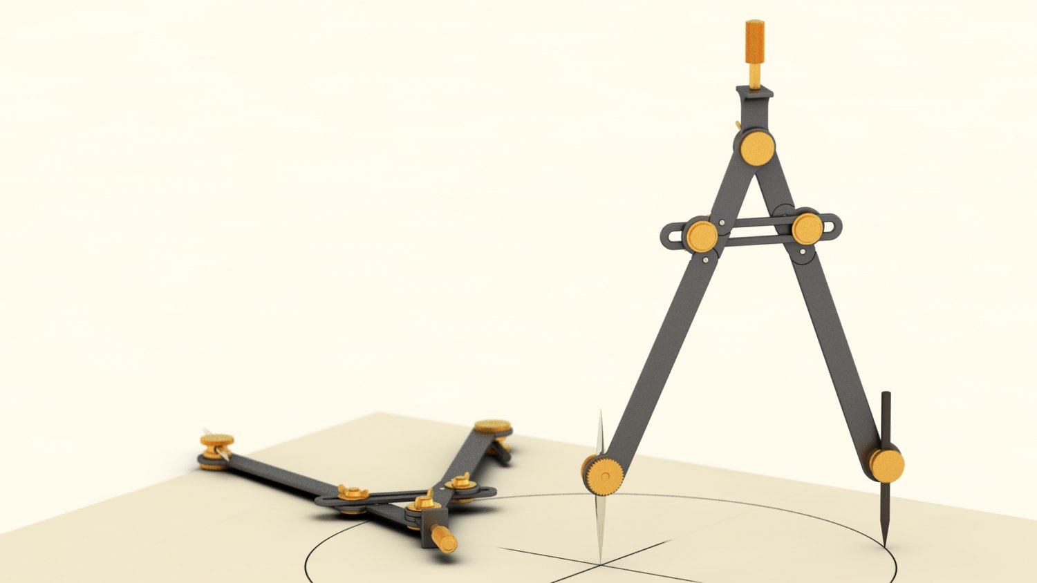 drawing compass 3D Model in Tools 3DExport