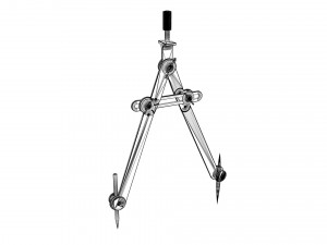 drawing compass Modello 3D