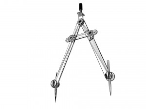 drawing compass Modello 3D