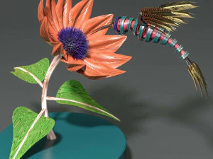 colibri steampunk Modello 3D