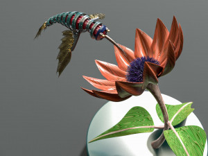 steampunk colibri Modelo 3D