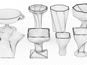 a set of 8 vases Modelo 3D