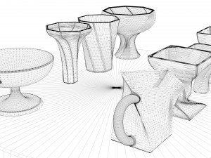 a set of 8 vases Modelo 3D