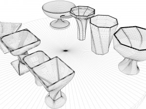 a set of 8 vases Modelo 3D