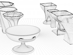 a set of 8 vases Modelo 3D