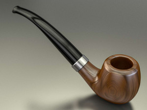 3 wooden smoking pipes 3D 모델