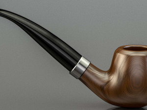 3 wooden smoking pipes 3D 모델