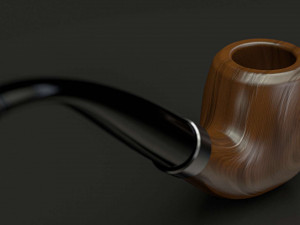 3 wooden smoking pipes 3D 모델