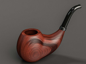 3 wooden smoking pipes 3D 모델
