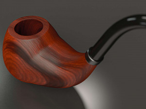 3 wooden smoking pipes 3D 모델