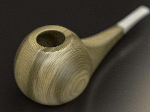 3 wooden smoking pipes 3D 모델