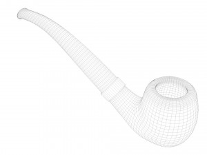 3 wooden smoking pipes 3D 모델