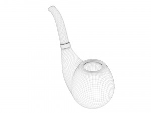 3 wooden smoking pipes 3D 모델