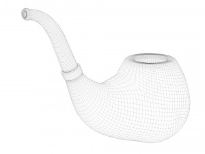 3 wooden smoking pipes 3D 모델