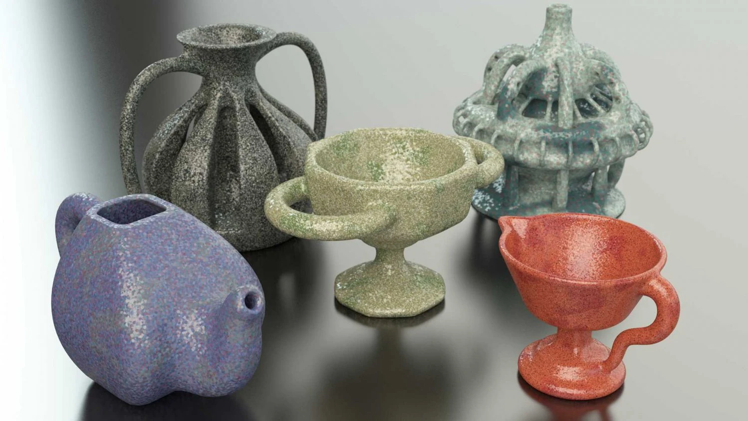 granitic pottery 3D Model .c4d .max .obj .3ds .fbx .stl .blend 