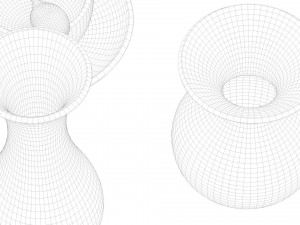 wooden table set 3D 模型