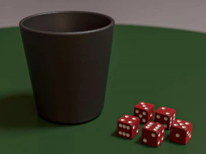 jeu de d&eacute;s Modèle 3D