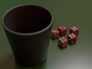 jeu de d&eacute;s Modèle 3D