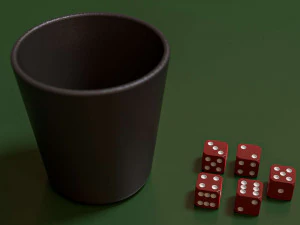 jeu de d&eacute;s Modèle 3D