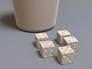jeu de d&eacute;s Modèle 3D