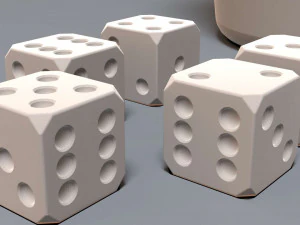 jeu de d&eacute;s Modèle 3D