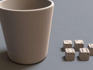 jeu de d&eacute;s Modèle 3D