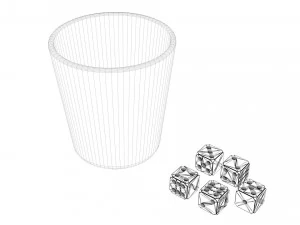jeu de d&eacute;s Modèle 3D