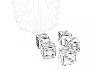 jeu de d&eacute;s Modèle 3D