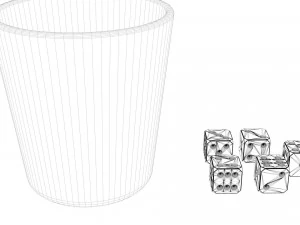 jeu de d&eacute;s Modèle 3D