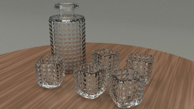 whiskey glasses 3D 模型 .c4d .max .obj .3ds .fbx .stl .blend 