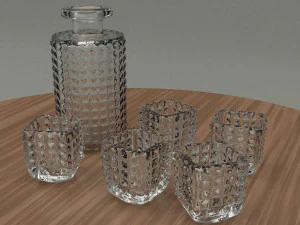 whiskey glasses 3D Model