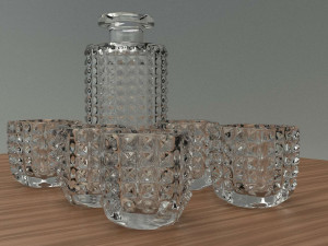 whiskey glasses 3D 模型
