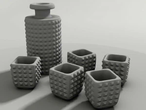 bicchieri di whisky Modello 3D