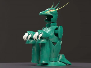 pano de drag&atilde;o shiryu Modelo 3D