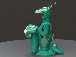 pano de drag&atilde;o shiryu Modelo 3D