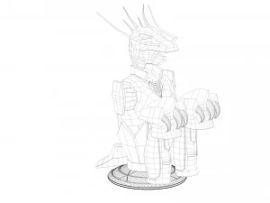 pano de drag&atilde;o shiryu Modelo 3D