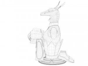 pano de drag&atilde;o shiryu Modelo 3D