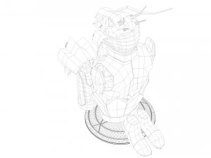 pano de drag&atilde;o shiryu Modelo 3D