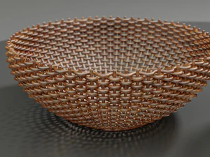 wicker baskets hight poy models 3D Model
