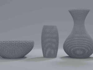 wicker baskets hight poy models 3D मॉडल