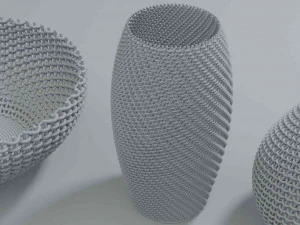 wicker baskets hight poy models 3D Model