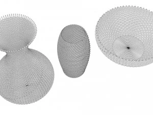 wicker baskets hight poy models 3D Model